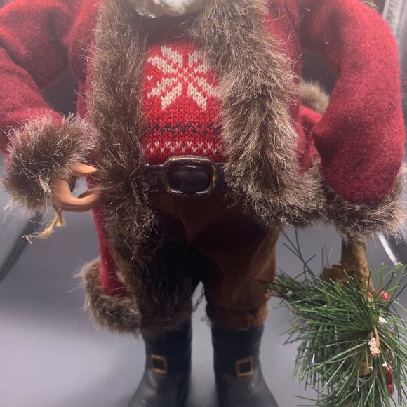 Christmas Santa In The Woods Figure WOB - Picture 3 of 4